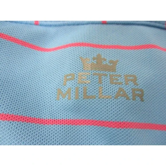 Peter Millar Polo Shirt Mens XL Blue Boulder Country Club Golf Summer Comfort - Picture 10 of 11